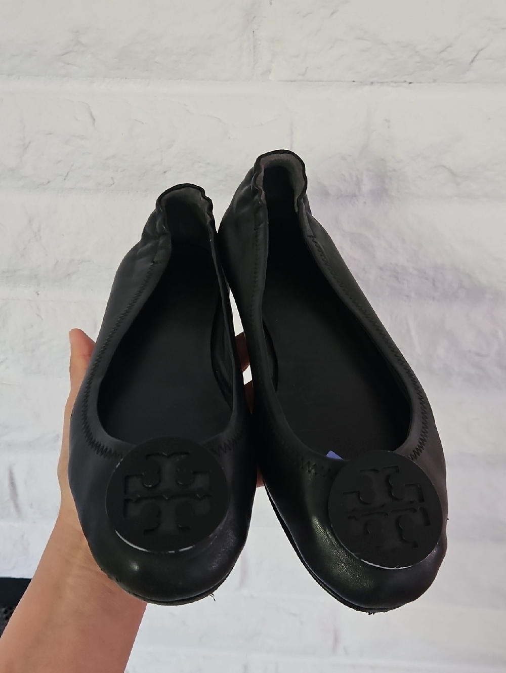 Tory Burch Minnie Travel ballet flats in black leather